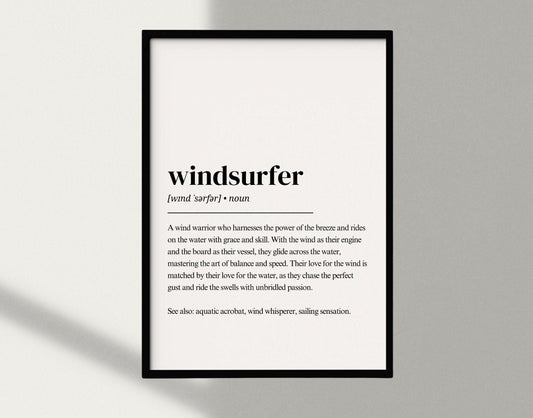 Windsurfing Gifts and Gear windsurfer definition | Windsurf digital print | Windsurf posters | windsurf gift | gift for windsurfer | windsurf wall art | digital download