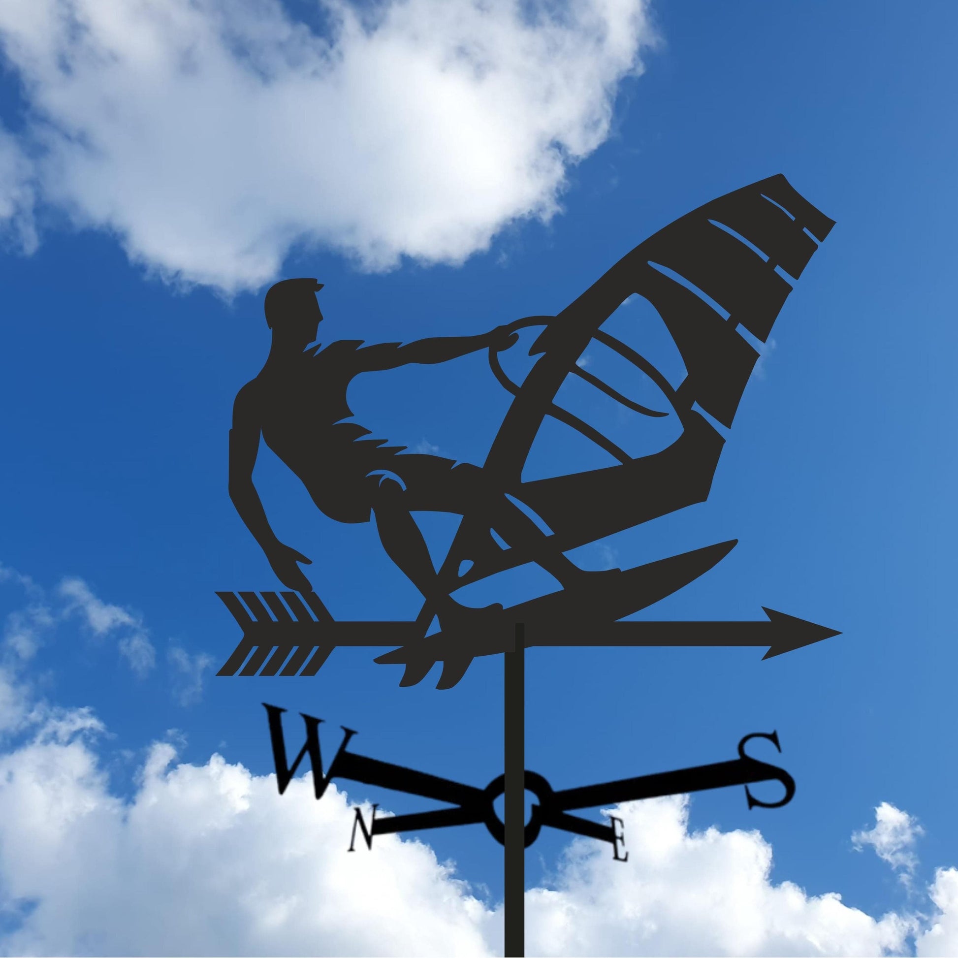 Windsurfing Gifts and Gear Windsurfer / Sailboard Weather Vane / Metal Decor for Roofs and Gardens