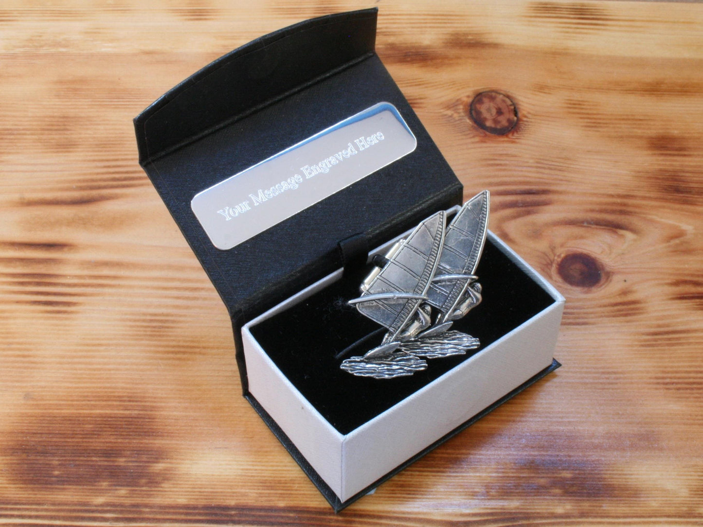 Windsurfing Gifts and Gear Windsurfing Cufflinks Pewter UK Handmade Water Sports Sea Birthday Gift cu
