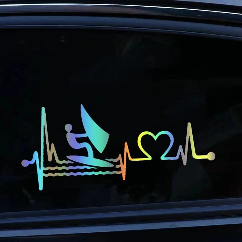 Windsurfing Gifts and Gear Windsurfing Die-Cut Vinyl Decal Car Sticker Waterproof Auto Decors on Car Body Bumper Rear Window Laptop Choose Size #S60273