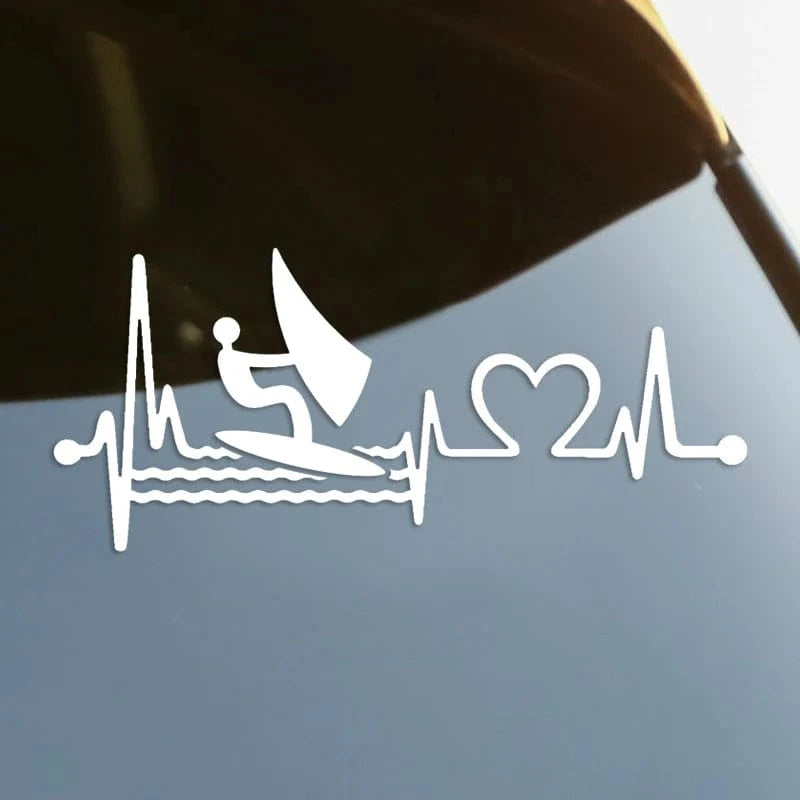 Windsurfing Gifts and Gear Windsurfing Die-Cut Vinyl Decal Car Sticker Waterproof Auto Decors on Car Body Bumper Rear Window Laptop Choose Size #S60273