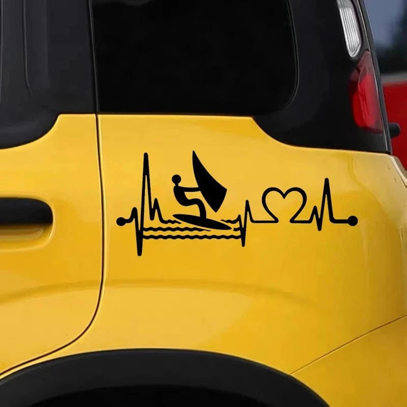 Windsurfing Gifts and Gear Windsurfing Die-Cut Vinyl Decal Car Sticker Waterproof Auto Decors on Car Body Bumper Rear Window Laptop Choose Size #S60273