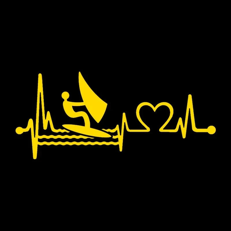Windsurfing Gifts and Gear S60273 Yellow / 25x11 cm Windsurfing Die-Cut Vinyl Decal Car Sticker Waterproof Auto Decors on Car Body Bumper Rear Window Laptop Choose Size #S60273