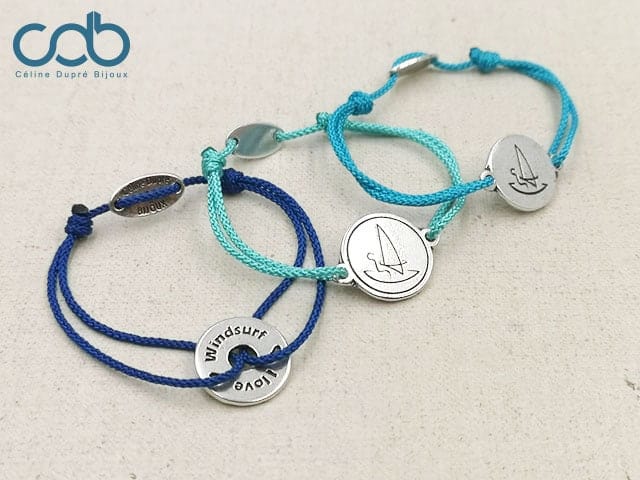 Windsurfing Gifts and Gear Windsurfing / Windsurfing bracelet - 925 silver finish white iron - ø16mm