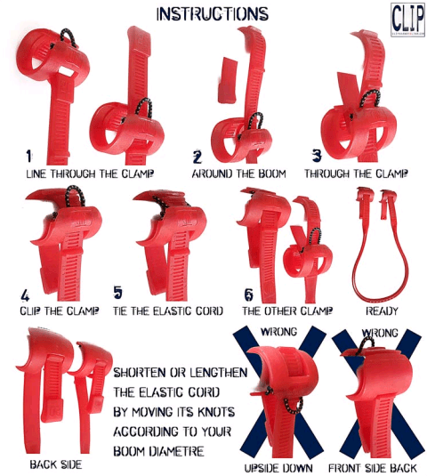Clip Harness Lines Harness Lines Windsurfing Moulded Plastic Clip Harness Lines