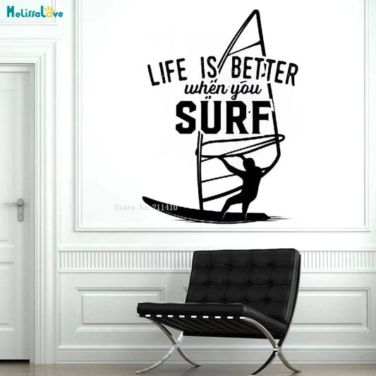 Windsurfing Gifts and Gear Decal Wall Sticker Home Decor Removable Art Mural
