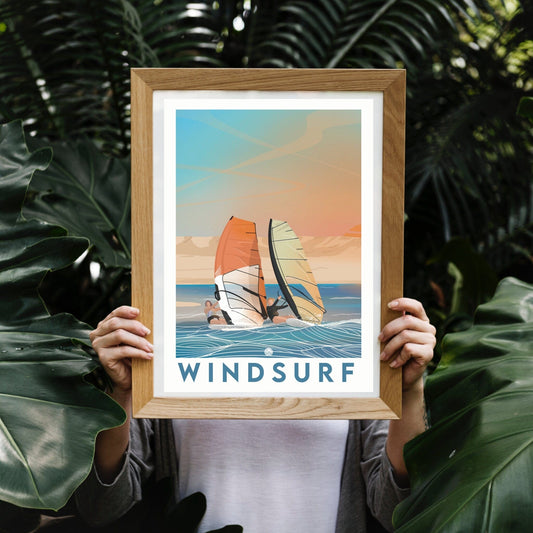 Windsurfing Gifts and Gear Decor WINDSURF - Prints - Art