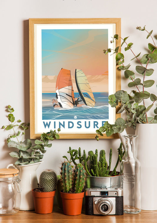 Windsurfing Gifts and Gear Decor WINDSURF - Prints - Art