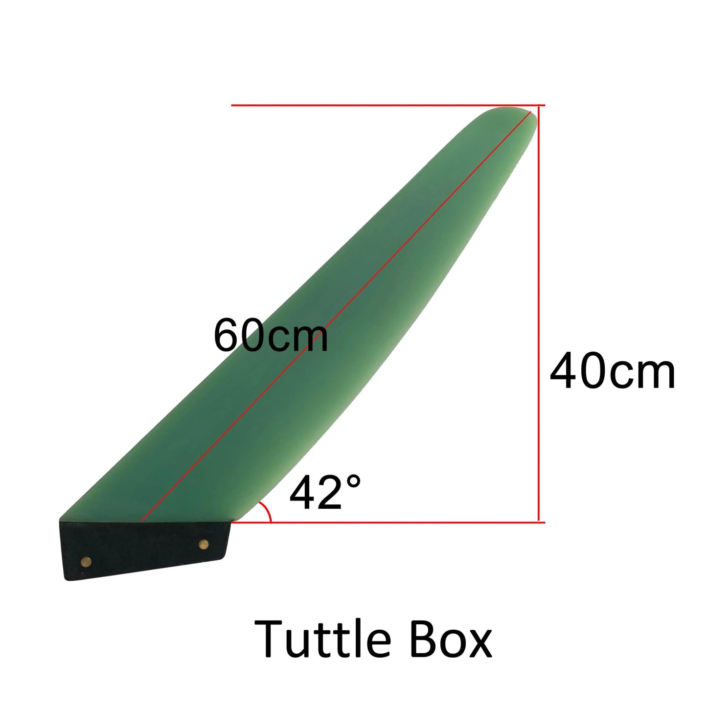 Windsurfing Gifts and Gear Fin Tuttle 60cm Anti-Weed and Slalom Pointer G10 Deep Tuttle/Power Box Fin