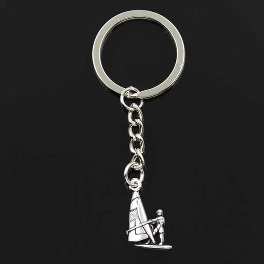 Windsurfing Gifts and Gear Pendant Variant Fashion Windsurfing Windsurfer 22x14mm Pendant 30mm Key Ring