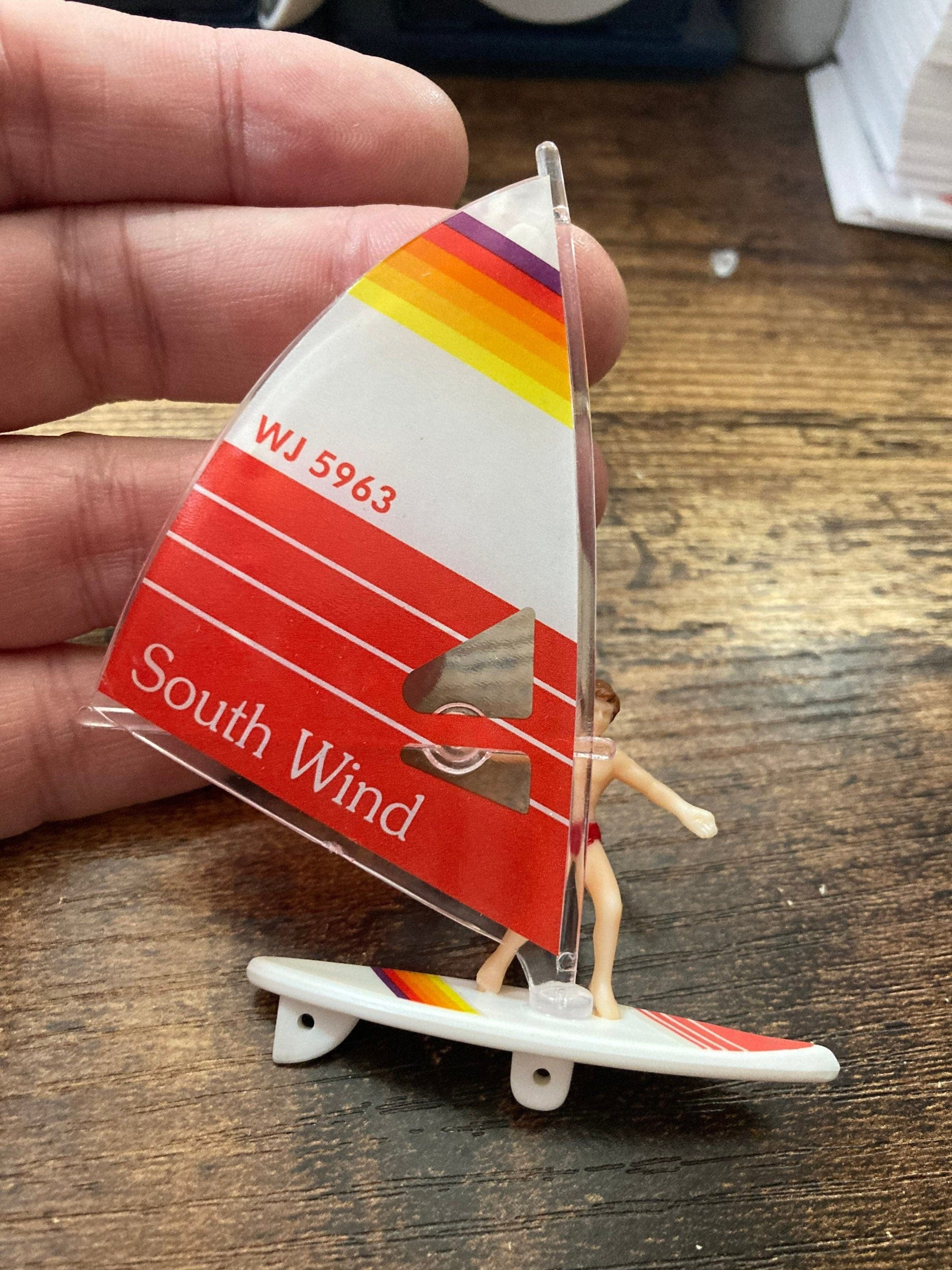 Windsurfing Gifts and Gear Retro windsurfer windsurfing cake topper plastic