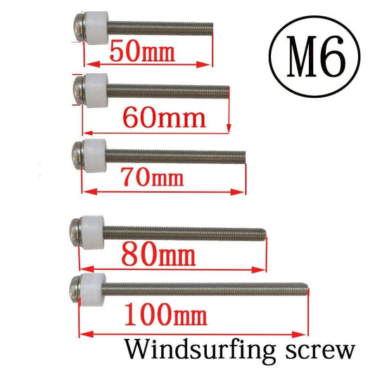 Windsurfing Gifts and Gear Screw 2pcs Windsurfing Fins Stainless Steel Screw 50 to 100mm