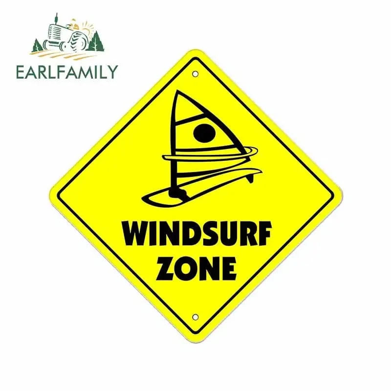 Windsurfing Gifts and Gear Sticker Style A EARLFAMILY 13cm x 13cm For Windsurf Crossing Sign Repair Car Stickers Fashion Decal Occlusion Scratch Car Door Protector Decor