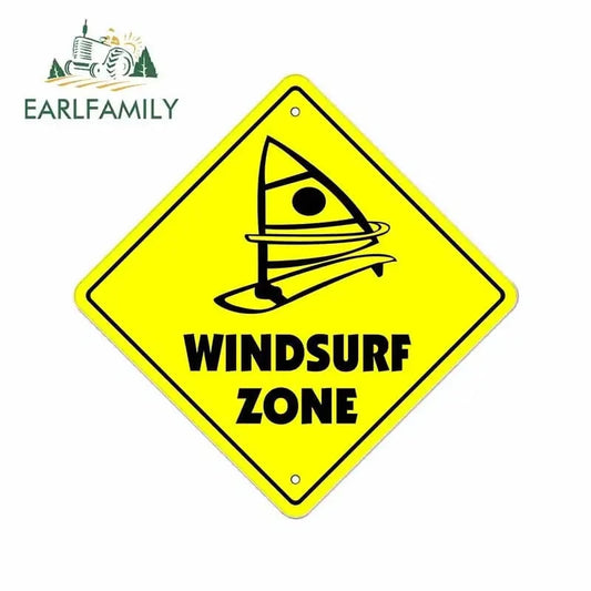 Windsurfing Gifts and Gear Sticker Style A EARLFAMILY 13cm x 13cm For Windsurf Crossing Sign Repair Car Stickers Fashion Decal Occlusion Scratch Car Door Protector Decor