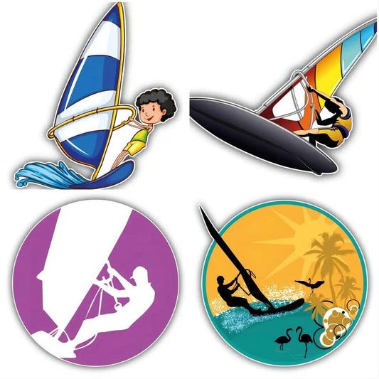 Windsurfing Gifts and Gear Sticker High-quality Car Bumper Sticker