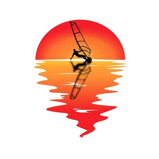 Windsurfing Gifts and Gear Sticker Windsurf Auto Decal Scratch-proof Vinyl