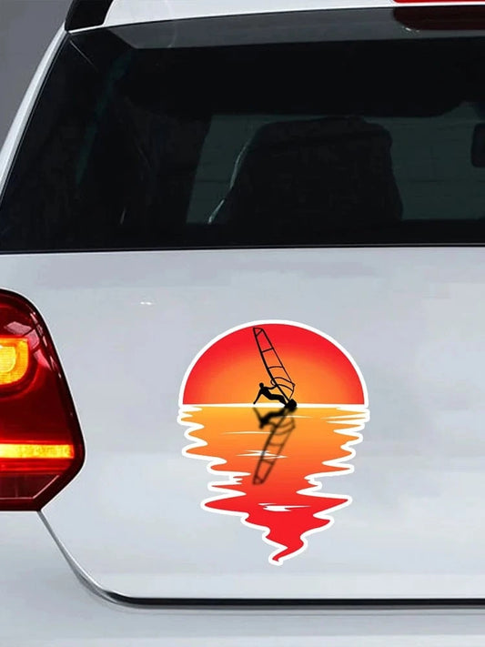 Windsurfing Gifts and Gear Sticker Windsurf Auto Decal Scratch-proof Vinyl