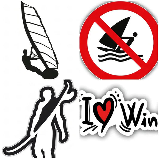 Windsurfing Gifts and Gear Sticker Windsurfer Sticker Custom Decal Car Bumper Window Truck Camper