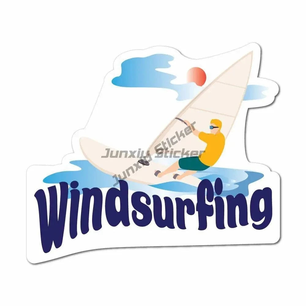 Windsurfing Gifts and Gear Sticker Windsurfer8 / 25cm Windsurfer Sticker Custom Decal Car Bumper Window Truck Camper