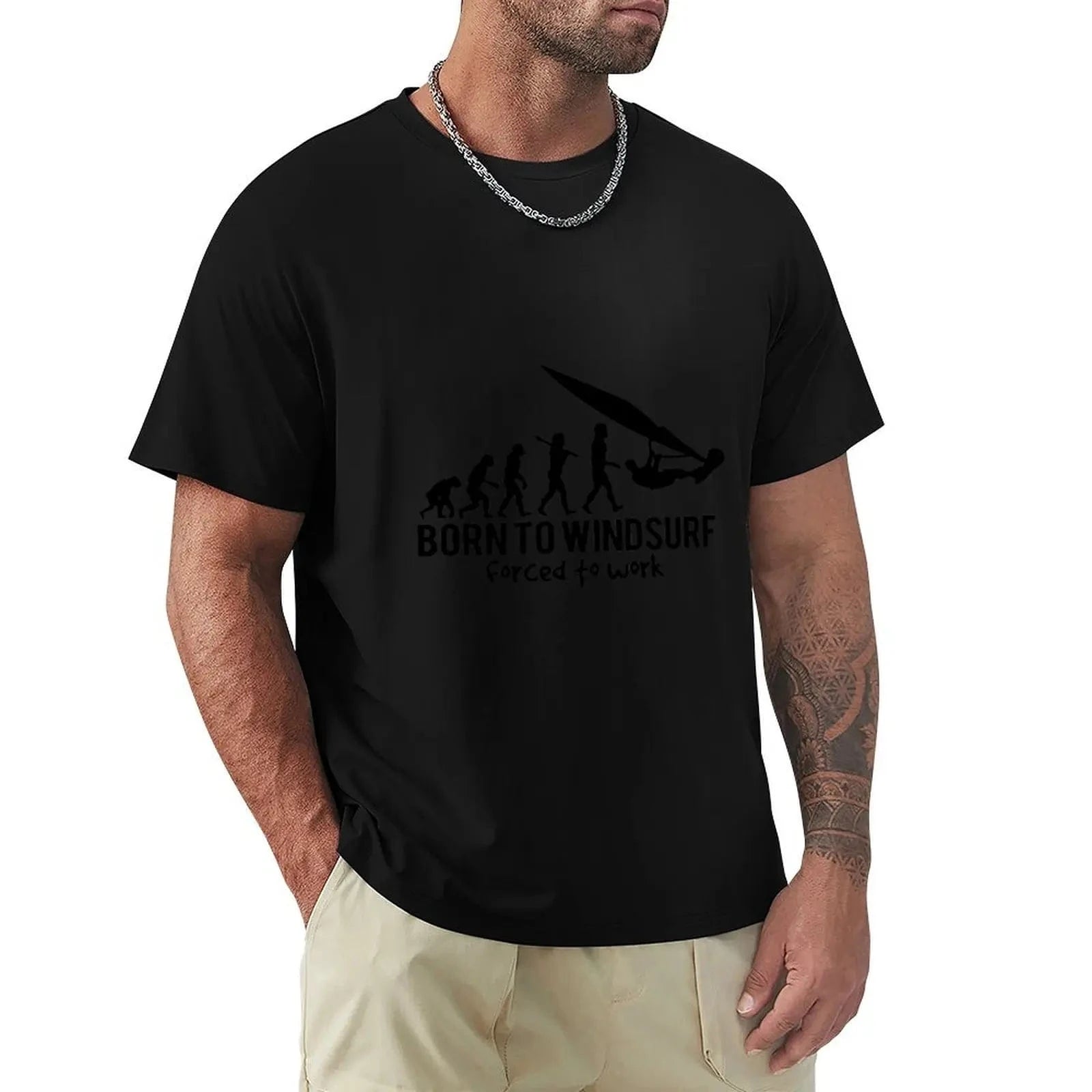 Windsurfing Gifts and Gear T-Shirt Black / L Born to Windsurf Gift Premium T-Shirt