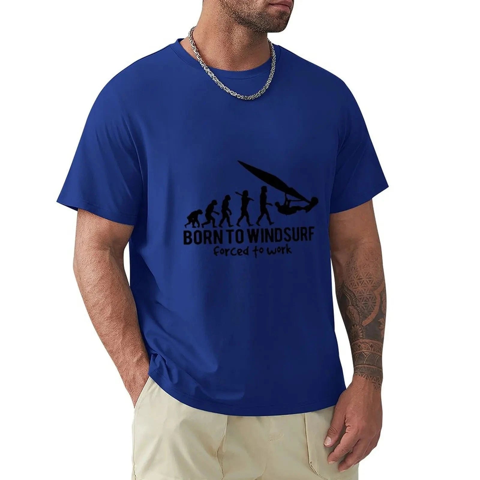 Windsurfing Gifts and Gear T-Shirt Blue / 4XL Born to Windsurf Gift Premium T-Shirt