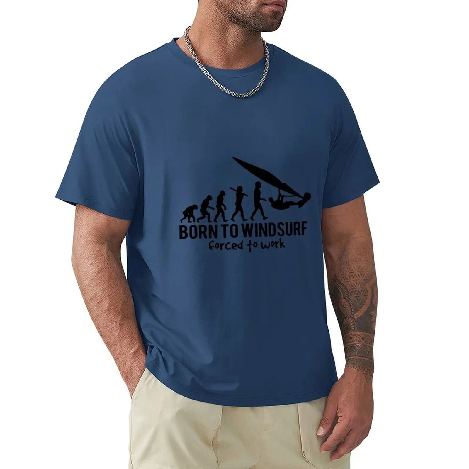 Windsurfing Gifts and Gear T-Shirt Navy / 4XL Born to Windsurf Gift Premium T-Shirt