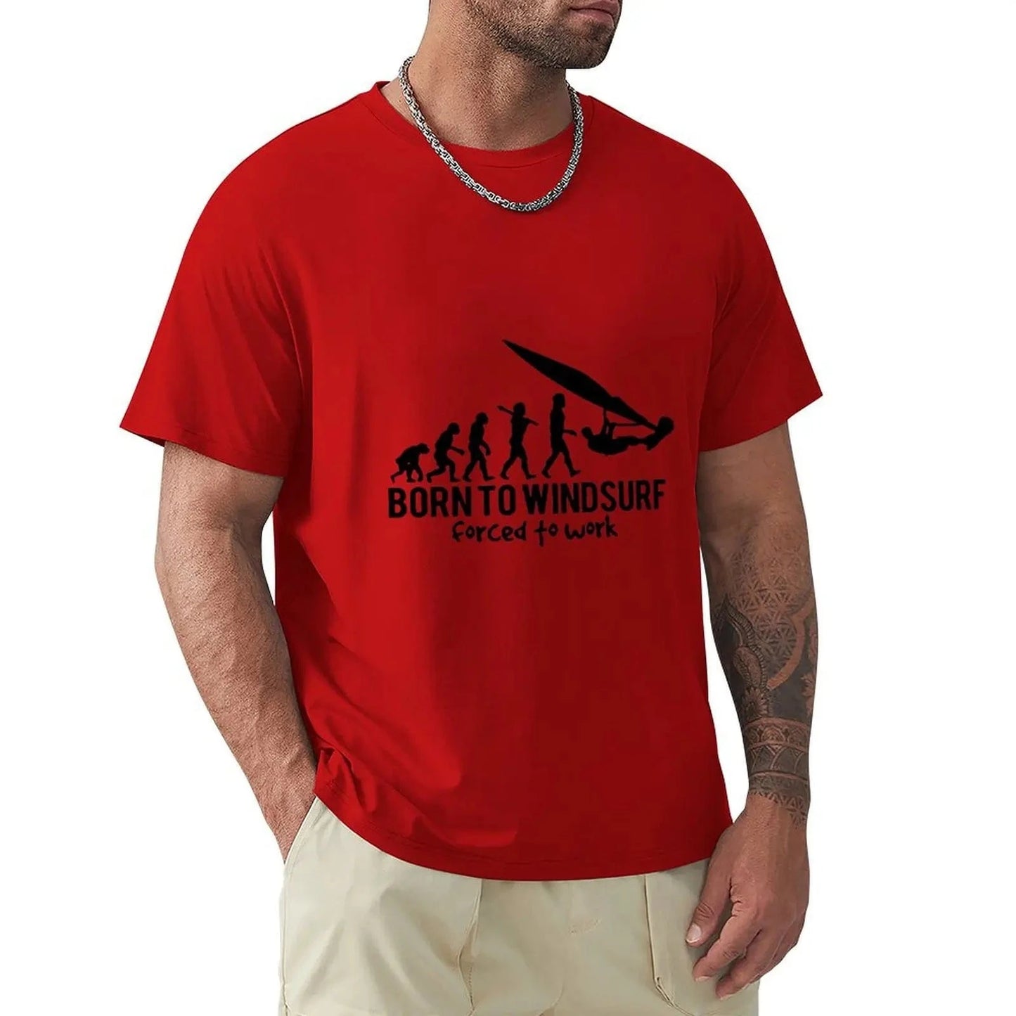 Windsurfing Gifts and Gear T-Shirt Red / 4XL Born to Windsurf Gift Premium T-Shirt