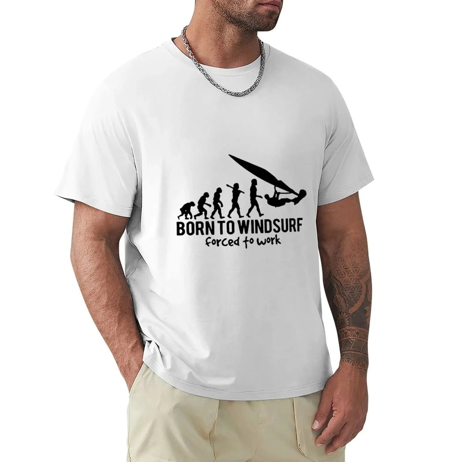 Windsurfing Gifts and Gear T-Shirt White / L Born to Windsurf Gift Premium T-Shirt