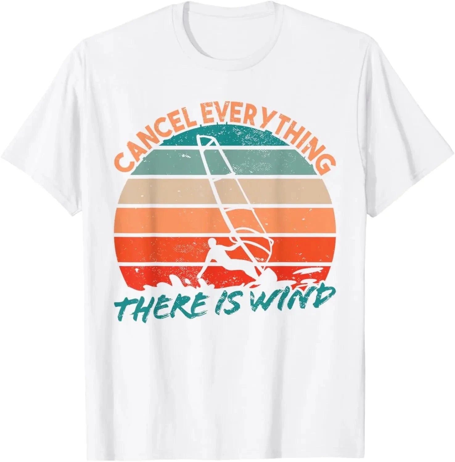 Windsurfing Gifts and Gear T-Shirt Windsurfer T-Shirt Men Clothing Casual Oneck Breathable