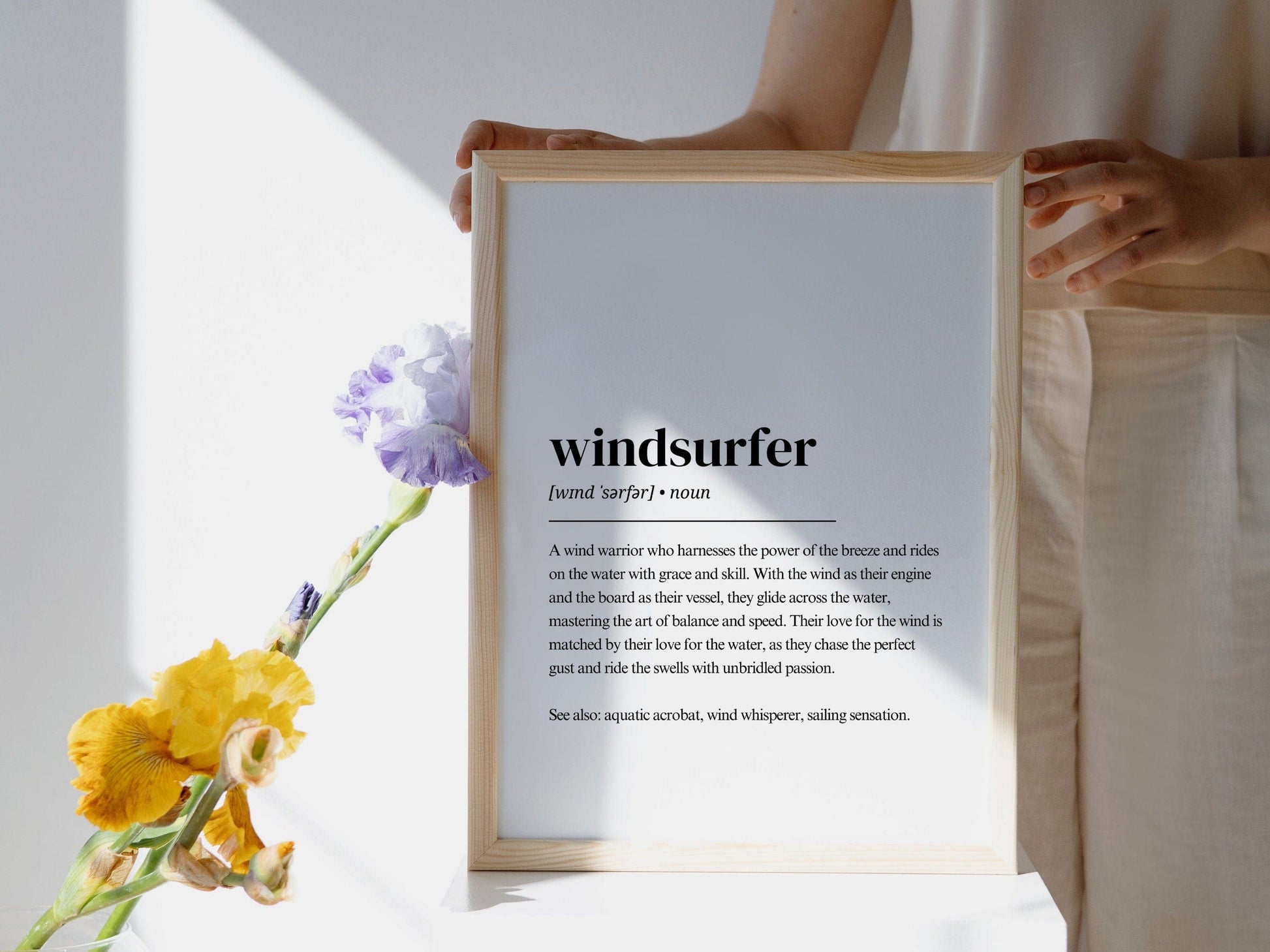 Windsurfing Gifts and Gear windsurfer definition | Windsurf digital print | Windsurf posters | windsurf gift | gift for windsurfer | windsurf wall art | digital download