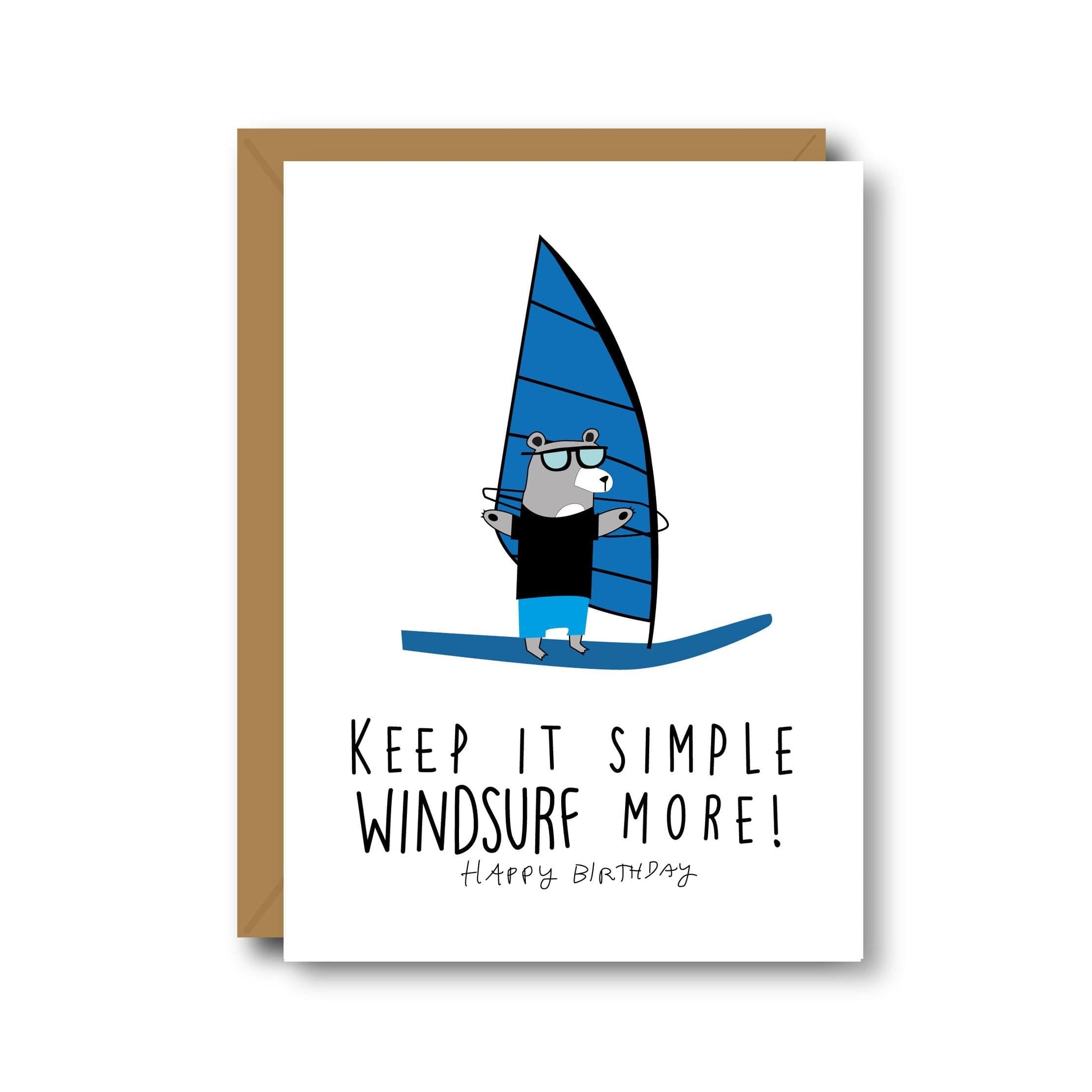 Windsurfing Gifts and Gear Windsurfing Birthday Card