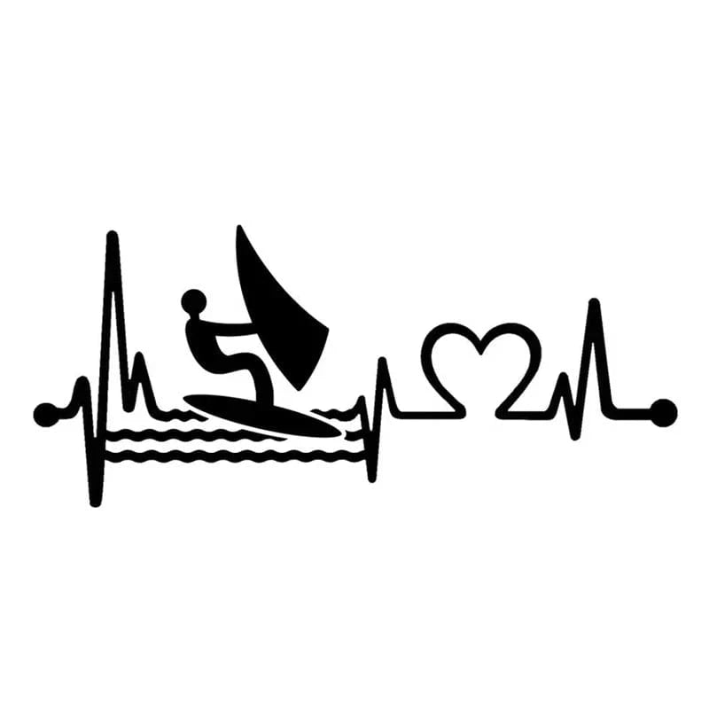 Windsurfing Gifts and Gear S60273 Black / 30x13 cm Windsurfing Die-Cut Vinyl Decal Car Sticker Waterproof Auto Decors on Car Body Bumper Rear Window Laptop Choose Size #S60273