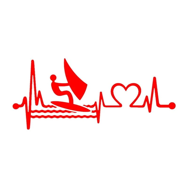 Windsurfing Gifts and Gear S60273 Red / 25x11 cm Windsurfing Die-Cut Vinyl Decal Car Sticker Waterproof Auto Decors on Car Body Bumper Rear Window Laptop Choose Size #S60273