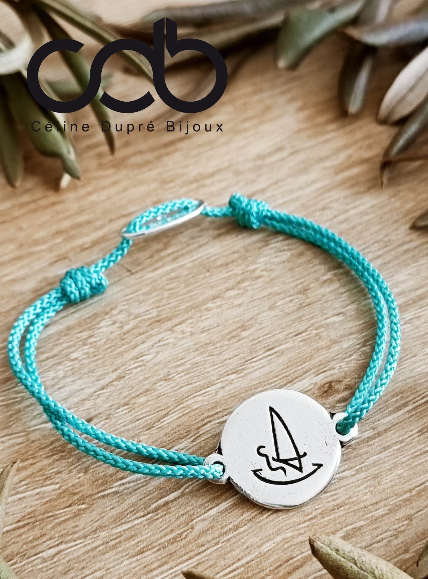 Windsurfing Gifts and Gear Windsurfing / Windsurfing bracelet - 925 silver finish white iron - ø16mm